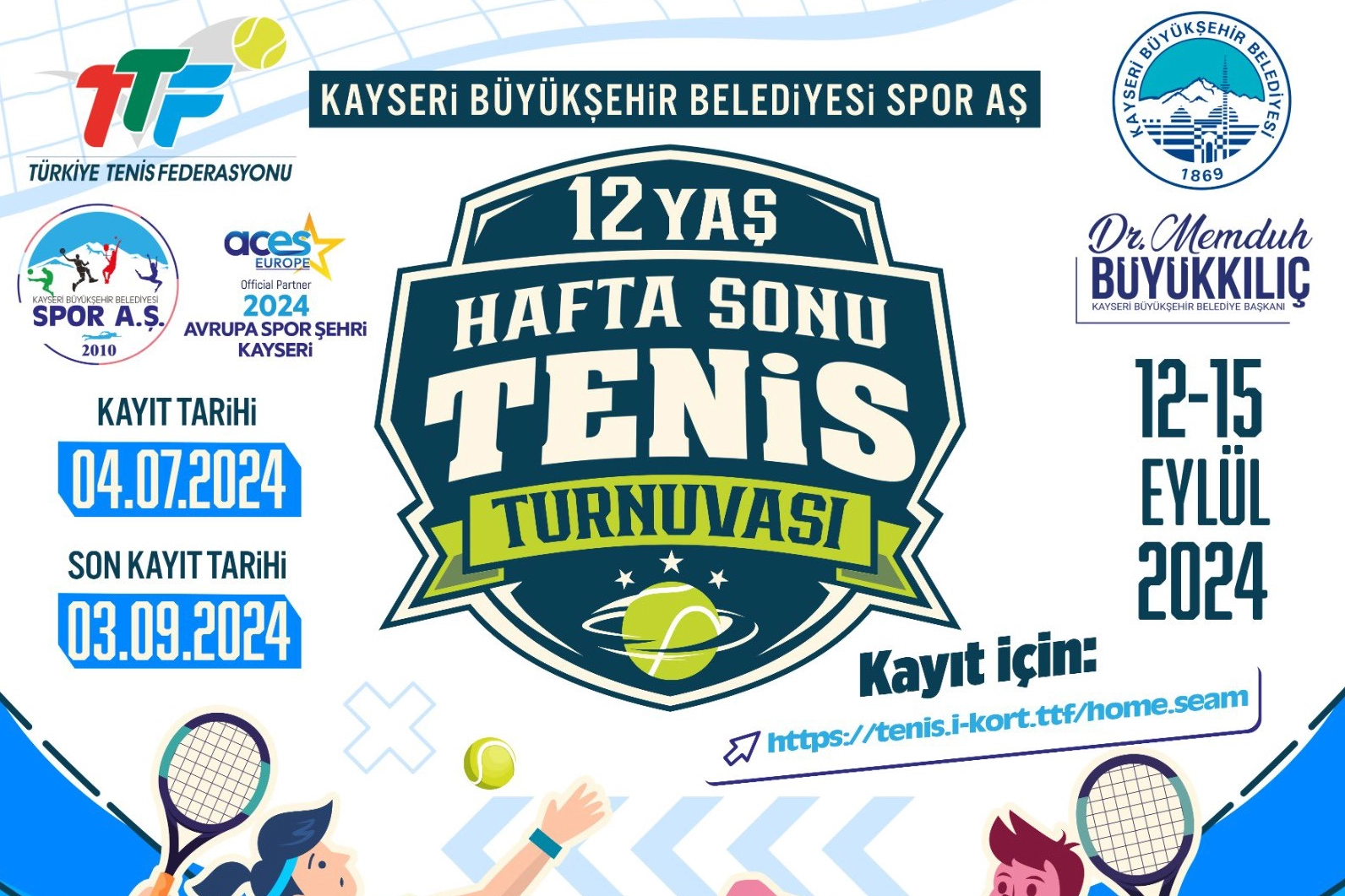 Kayseri Büyükşehir Belediyesi Spor A.Ş., Türkiye Tenis Federasyonu tarafından düzenlenecek