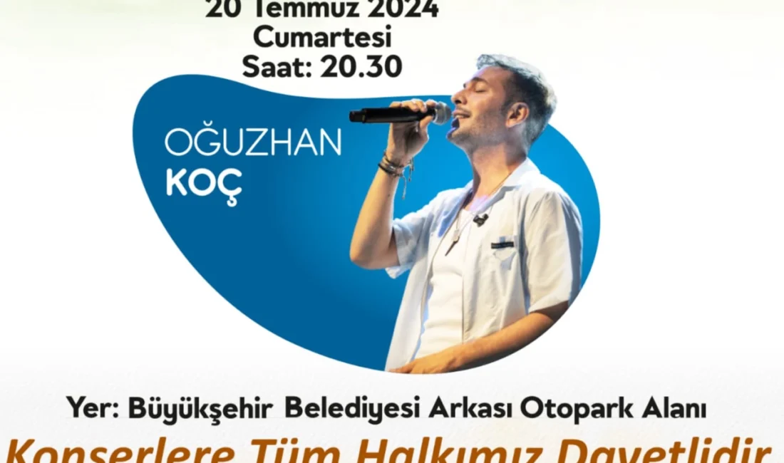 26’ncı Kayısı Festivali kapsamında bugün (20 Temmuz Cumartesi) Oğuzhan Koç