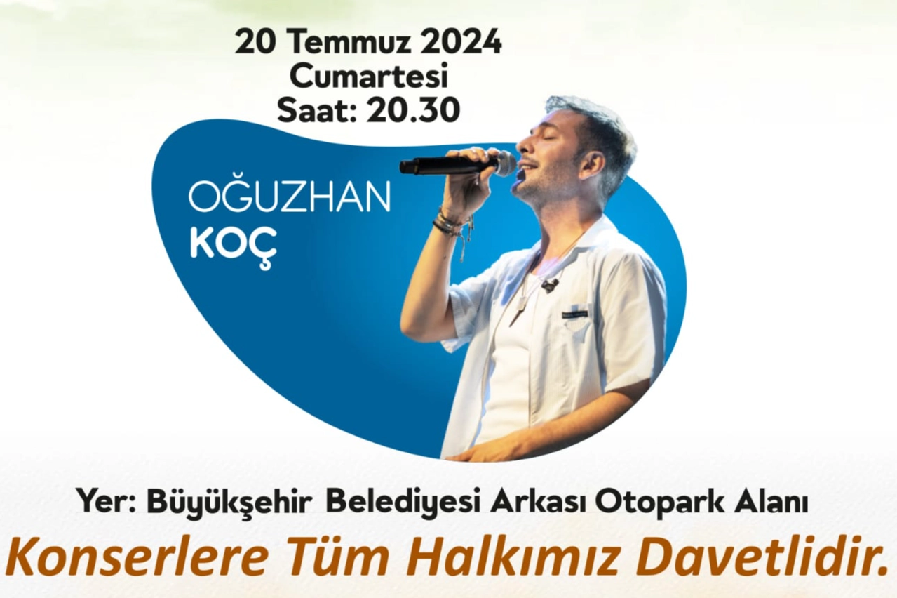 26’ncı Kayısı Festivali kapsamında bugün (20 Temmuz Cumartesi) Oğuzhan Koç