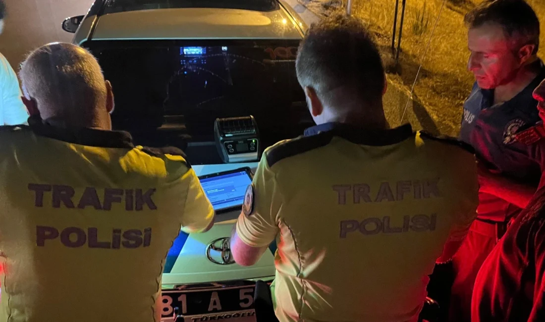 Düzce İl Emniyet Müdürlüğü ekiplerinin rutin denetimlerinde alkollü 9 sürücünün
