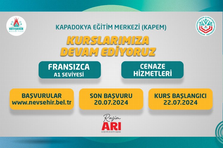 Nevşehir Belediyesi Kapadokya Eğitim Merkezi (KAPEM)’de açılacak olan Fransızca A1