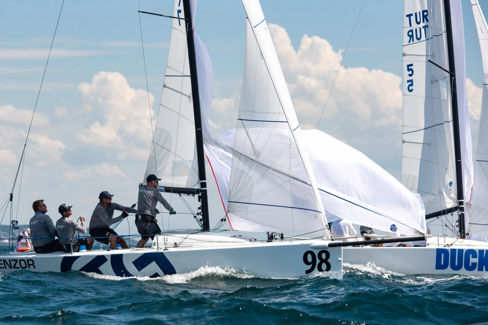 12. TAYK Slam-Eker Olympos Regatta Yelken Yarışları’nda, J/70 sınıfı yarışları