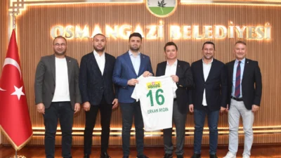 Bursaspor Başkanı Enes Çelik ve Yönetim Kurulu Üyeleri, Osmangazi Belediye