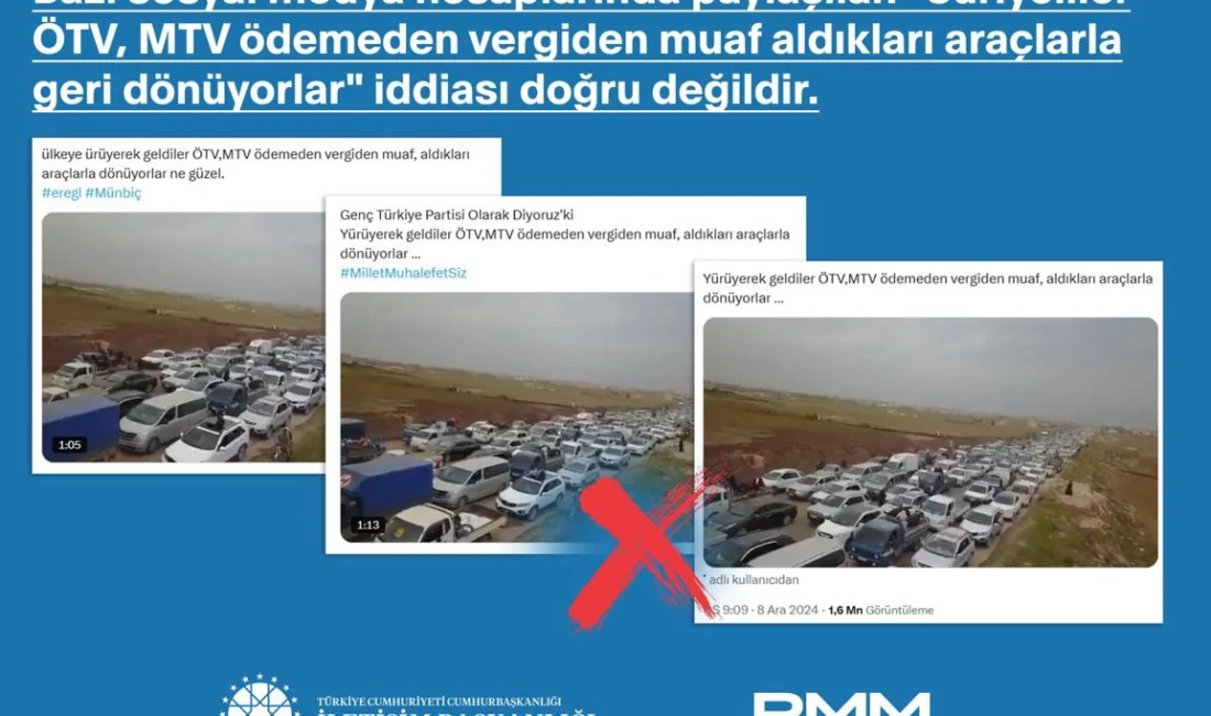 Bazı sosyal medya hesaplarında paylaşılan “Suriyeliler ÖTV, MTV ödemeden vergiden