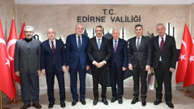Balkanlardaki liderler Edirne Valisi Yunus Sezer’i ziyaret etti. Erdoğan DEMİR
