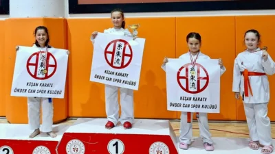 Edirne’de düzenlenen İl Karate Şampiyonası’na Keşan’ı temsilen katılan Önder Can