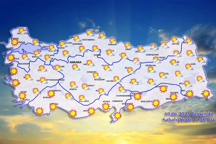 Meteoroloji Genel Müdürlüğü’nün raporuna göre, kuzeydoğu bölgeler parçalı bulutlu, Trabzon