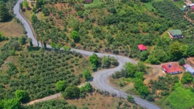 Ordu’nun Akkuş ilçesinden Samsun’a bağlantı sağlayan yolda asfalt çalışmaları devam