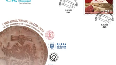 PTT AŞ tarafından “1. İznik Konsili’nin 1700.Yılı” konulu özelgün zarfı