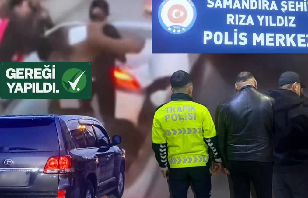 İstanbul Sancaktepe’de ters yönden gelip bir motosikletliye saldıran iki kişi