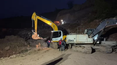 Ordu’nun Fatsa ilçesindeki özel bir taş ocağında meydana gelen göçükte,