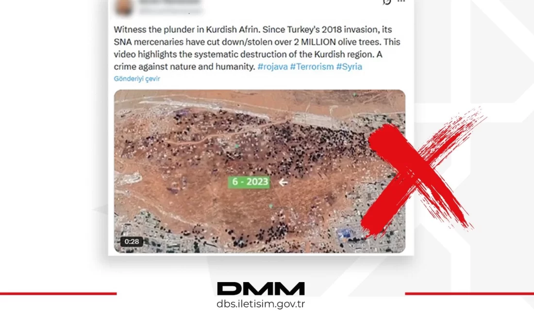 İletişim Başkanlığı Dezenformasyonla Mücadele Merkezi, Türkiye’nin Afrin’de 2 milyondan fazla